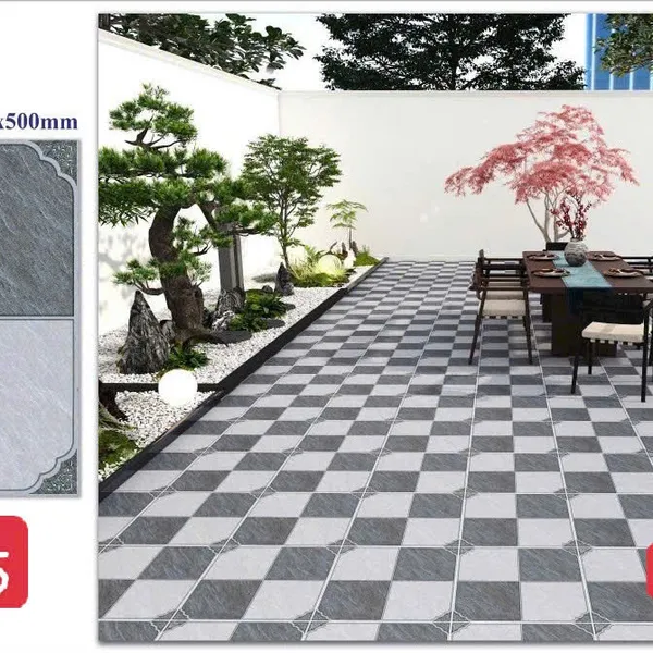 Gạch Men 50x50 Ốp Lát Sân Vườn Giá Rẻ màu xám SV5905