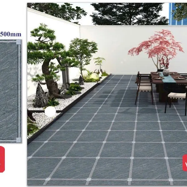 Gạch Men 50x50 Ốp Lát Sân Vườn Giá Rẻ màu xám SV5906