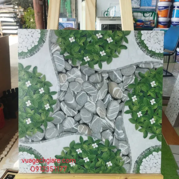 Gạch Men 50x50 Lát Sân GIÁ RẺ NHÀ Ý đá cỏ RISM 55508