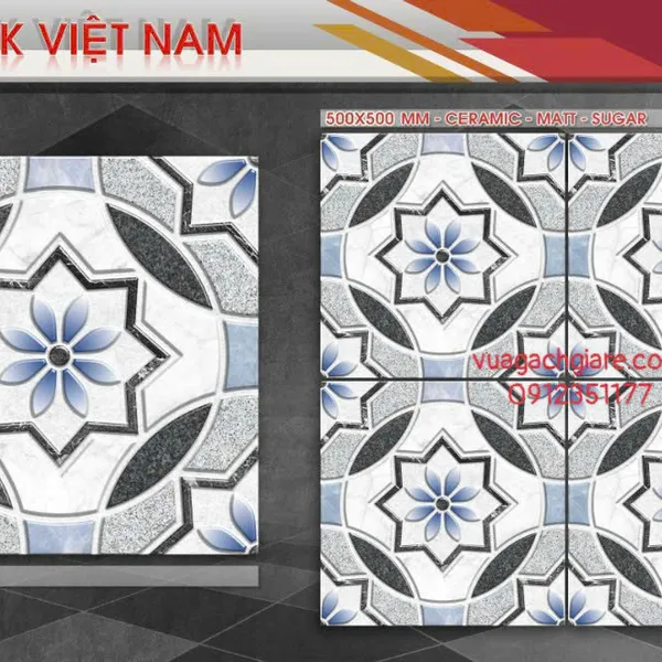 Gạch Men 50x50 Lát Sân GIÁ RẺ PAK vân đá K512SV