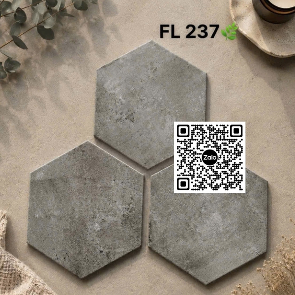 Gạch Lục Giác 20x23 Ốp Lát Trang Trí xám FL237