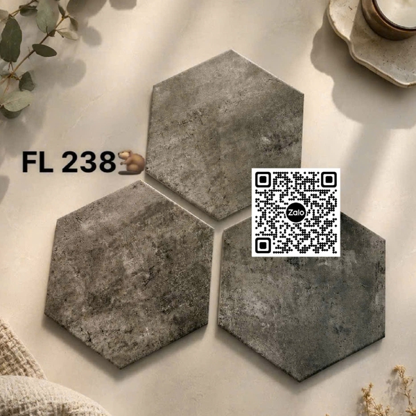 Gạch Lục Giác 20x23 Ốp Lát Trang Trí xám FL238