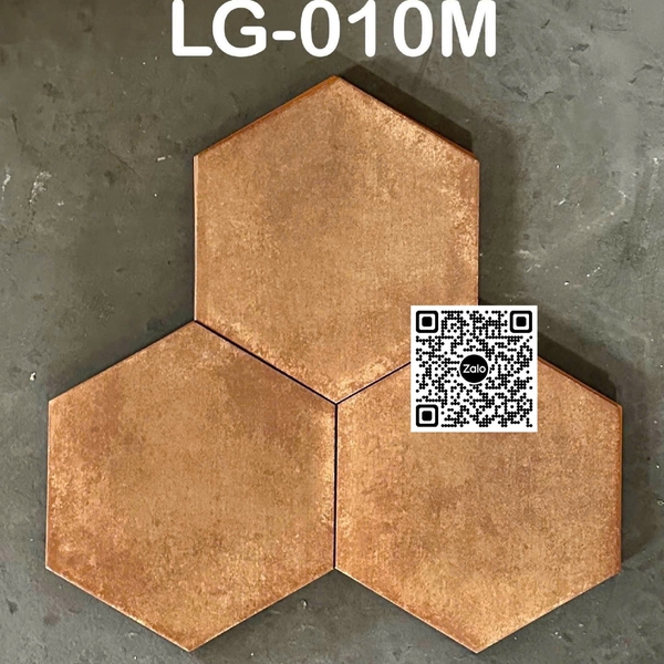 Gạch Lục Giác 20x23 Ốp Lát Trang Trí màu cam LG 010M