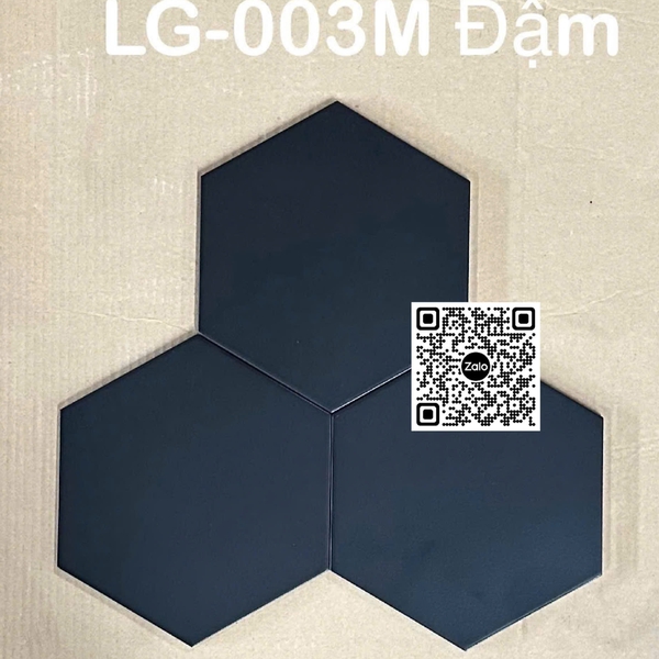 Gạch Lục Giác 20x23 Ốp Lát Trang Trí màu đen LG 003M Đậm