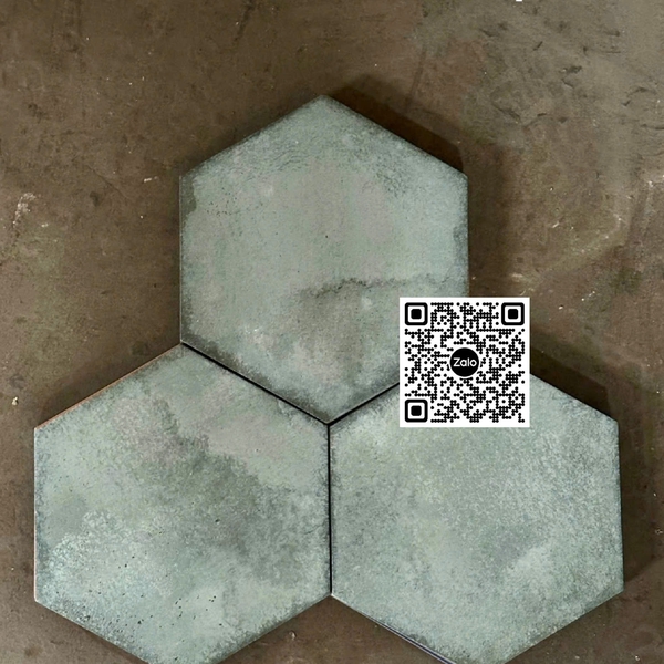 Gạch Lục Giác 20x23 Ốp Lát Trang Trí màu xám LG 008M Đậm