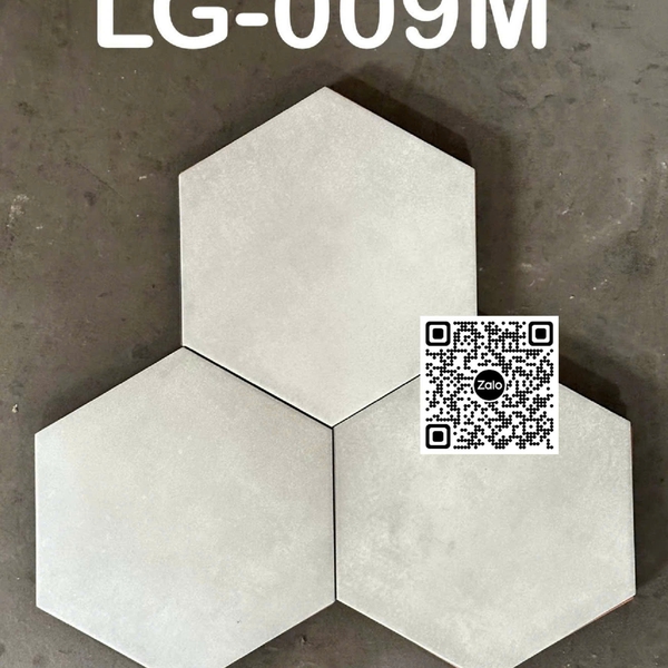 Gạch Lục Giác 20x23 Ốp Lát Trang Trí xám nhạt LG 009M