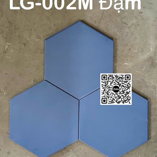 Gạch Lục Giác 20x23 Ốp Lát Trang Trí xanh coban LG 002M Đậm