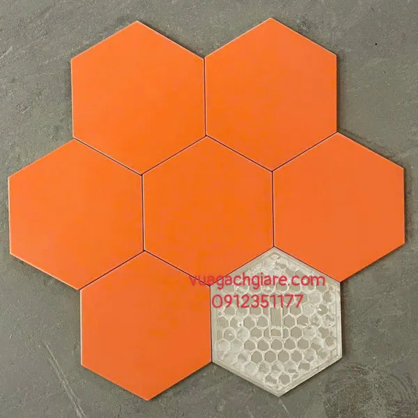 Gạch Lục Giác 23x20 Ốp Lát Trang Trí Giá Rẻ màu cam