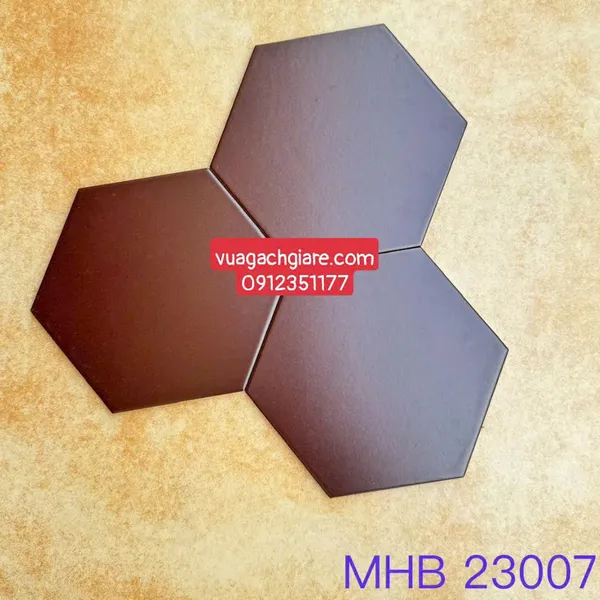 Gạch Lục Giác 23x20 Ốp Lát Trang Trí Giá Rẻ màu đen MHB23007