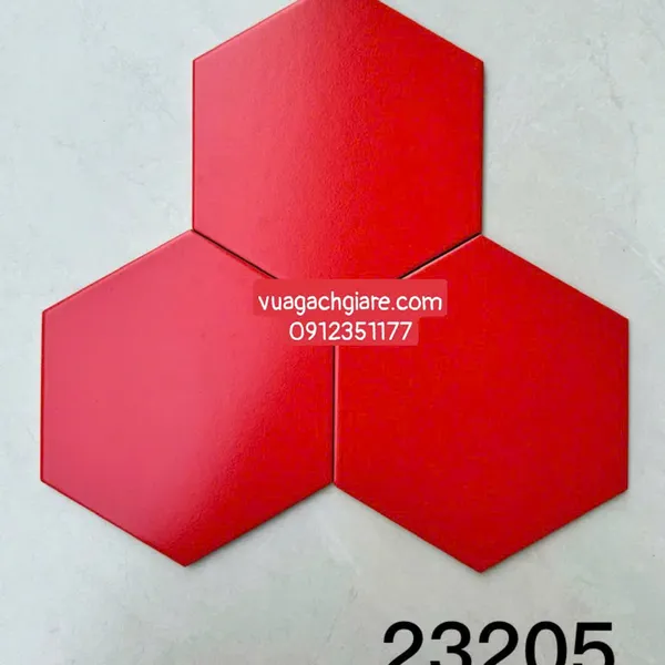 Gạch Lục Giác 23x20 Ốp Lát Trang Trí Giá Rẻ màu đỏ 23205