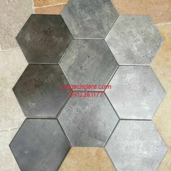 Gạch Lục Giác 23x20 Ốp Lát Trang Trí Giá Rẻ màu xám FL237 - FL238
