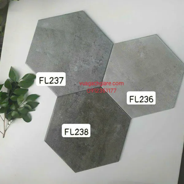 Gạch Lục Giác 23x20 Ốp Lát Trang Trí Giá Rẻ màu xám FL237 - FL238
