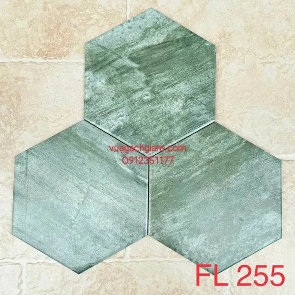 Gạch Lục Giác 23x20 Ốp Lát Trang Trí Giá Rẻ xanh rêu FL255