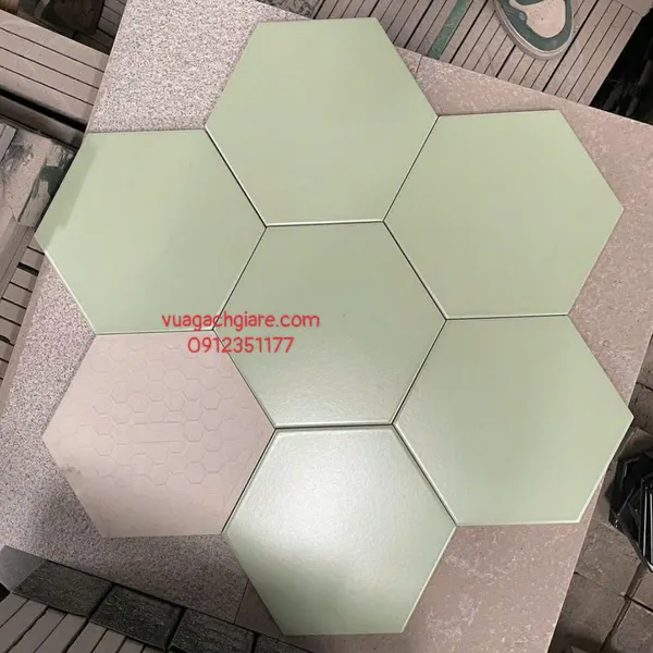 Gạch Lục Giác 23x20 Ốp Lát Trang Trí Giá Rẻ xanh nhạt