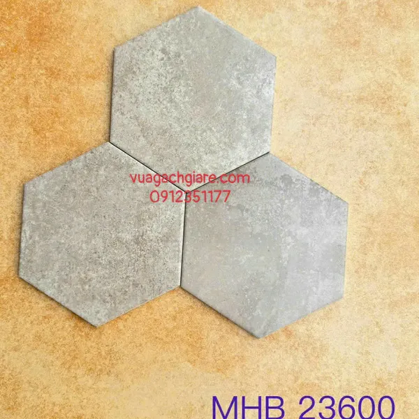 Gạch Lục Giác 23x20 Ốp Lát Trang Trí Giá Rẻ màu xám MHB23600