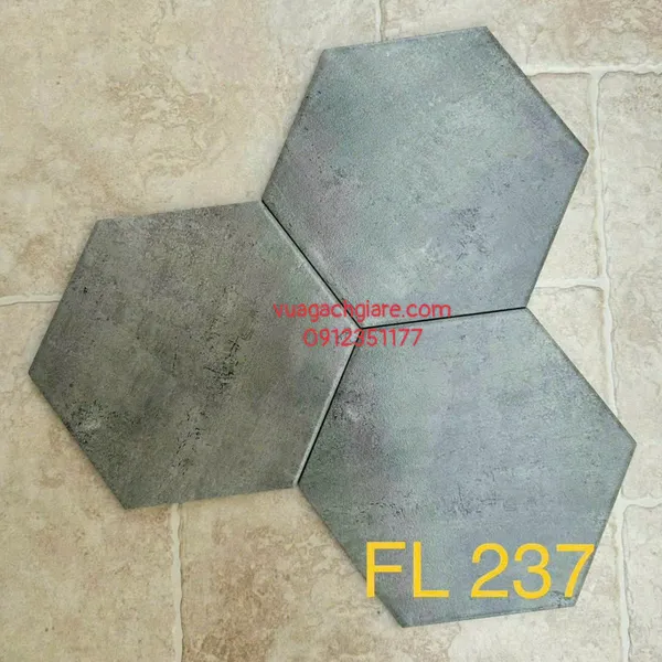 Gạch Lục Giác 23x20 Ốp Lát Trang Trí Giá Rẻ màu xám FL237 - FL238