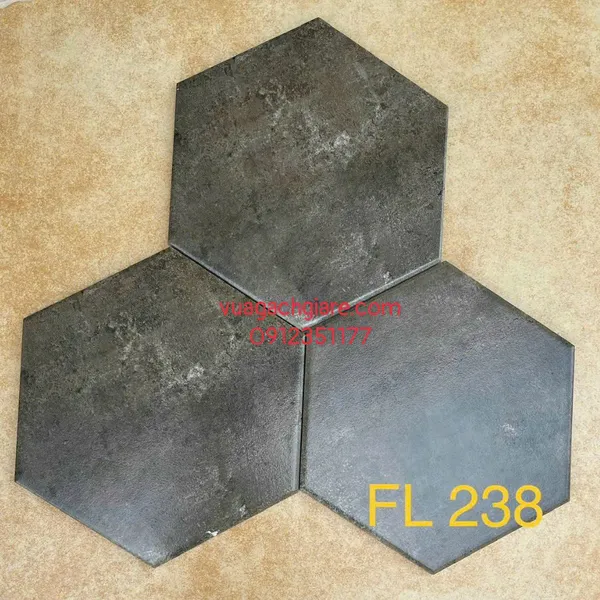 Gạch Lục Giác 23x20 Ốp Lát Trang Trí Giá Rẻ màu xám FL237 - FL238