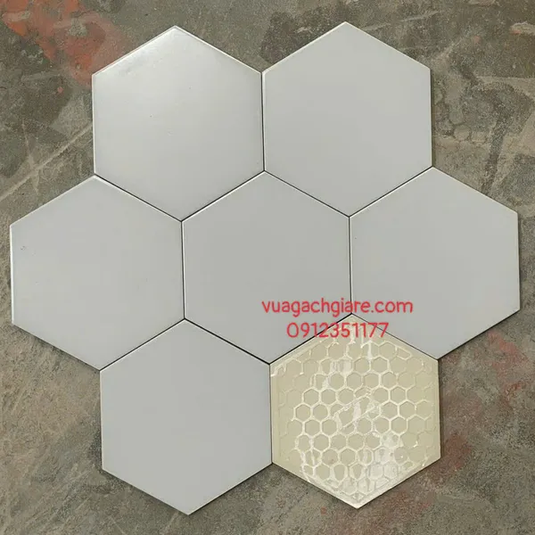 Gạch Lục Giác 23x20 Ốp Lát Trang Trí Giá Rẻ màu xám nhạt