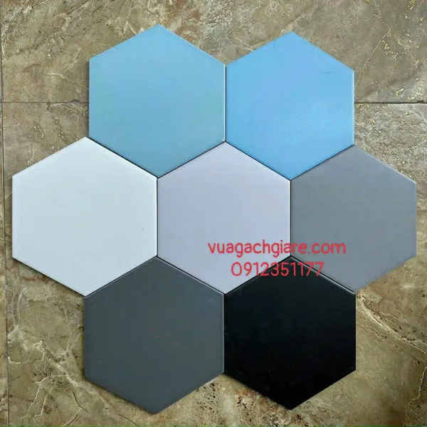 Gạch Lục Giác 23x20 Ốp Lát Trang Trí Giá Rẻ màu xanh dương