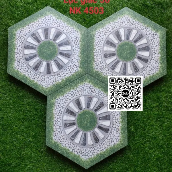 Gạch Lục Giác 50x25x6 Ốp Lát Sân Vườn đá sỏi NK4503