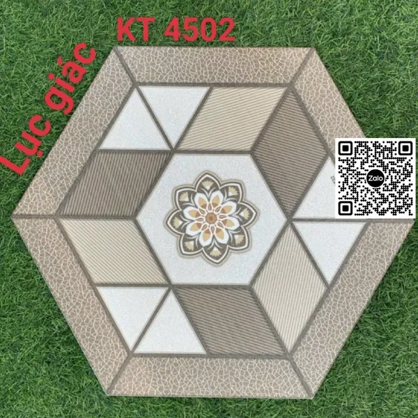 Gạch Lục Giác 50x25x6 Ốp Lát Sân Vườn màu nâu KT4502
