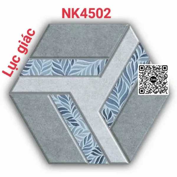 Gạch Lục Giác 50x25x6 Ốp Lát Sân Vườn màu xám NK4502