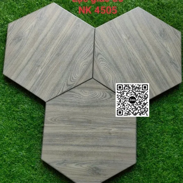 Gạch Lục Giác 50x25x6 Ốp Lát Sân Vườn vân gỗ NK4505