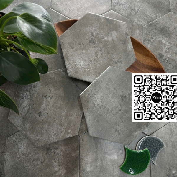 Gạch Lục Giác 20x23 Ốp Lát Trang Trí xám FL238