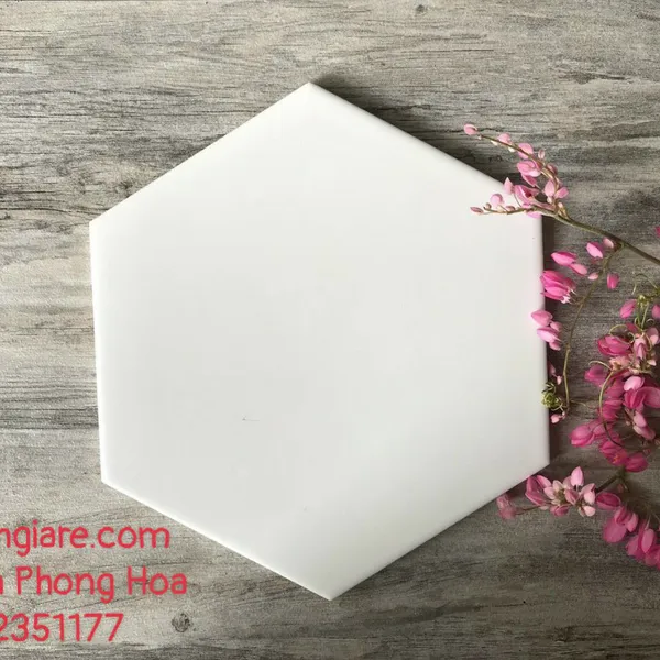 Gạch Lục Giác Trang Trí 20x23 màu trắng