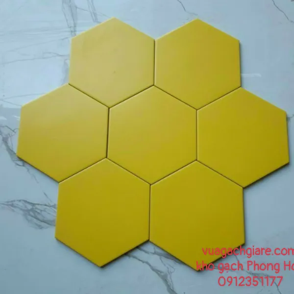 Gạch Lục Giác Trang Trí 20x23 màu vàng