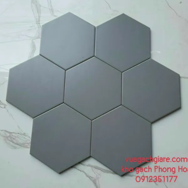 Gạch Lục Giác Trang Trí 20x23 màu xám