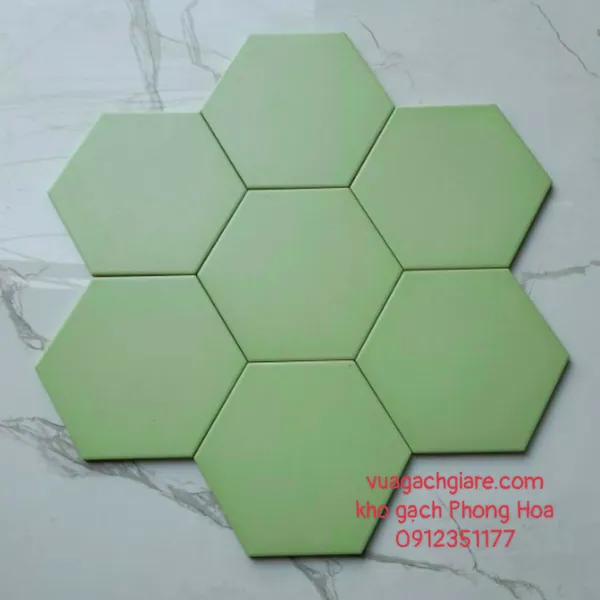 Gạch Lục Giác Trang Trí 20x23 màu xanh lá