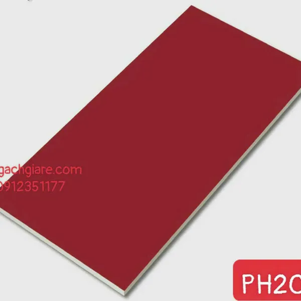 Gạch Men Trang Trí 20x40 Giá Rẻ đỏ trơn PH203