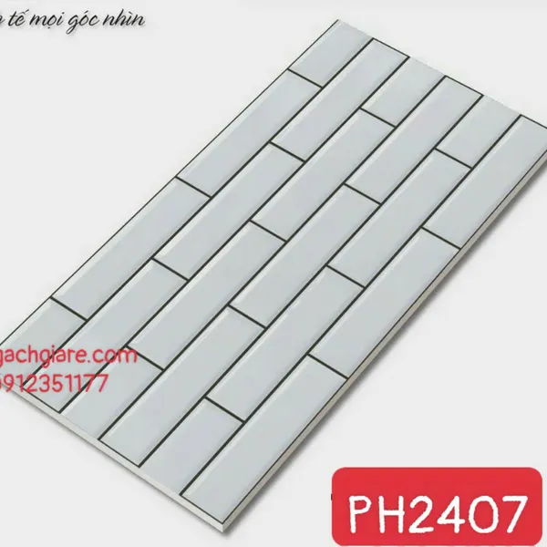 Gạch Men Trang Trí 20x40 Giá Rẻ màu xám 2407