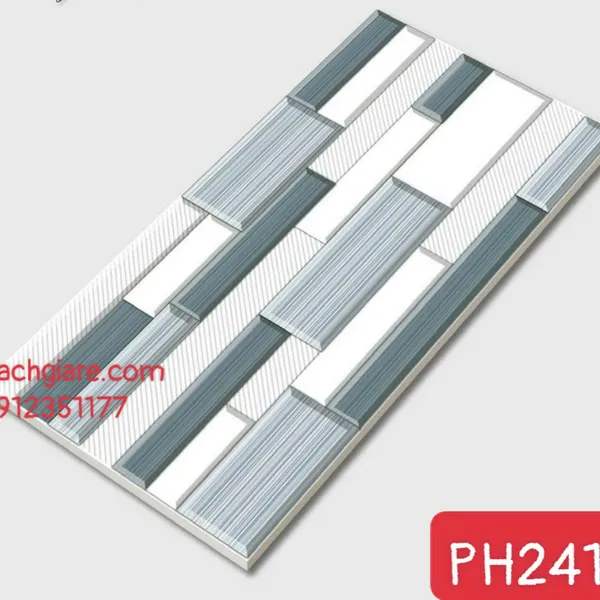 Gạch Men Trang Trí 20x40 Giá Rẻ xám trắng 2411