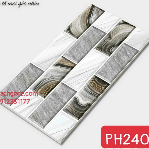 Gạch Men Mờ Trang Trí 20x40 Giá Rẻ vân đá 2402