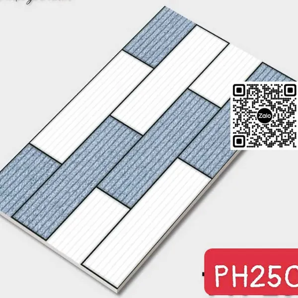 Gạch Men 25x40 Ốp Dán trang Trí xanh trắng 2506