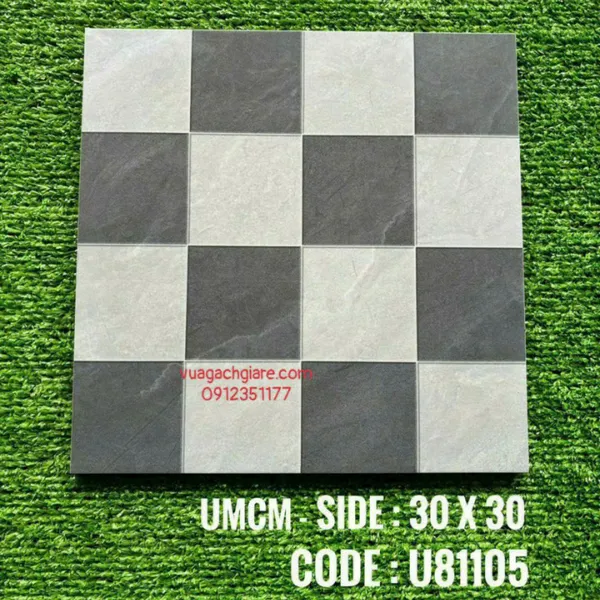 Gạch Men 30x30 Lát Nền Toilet Giá Rẻ xám đậm nhạt U81105