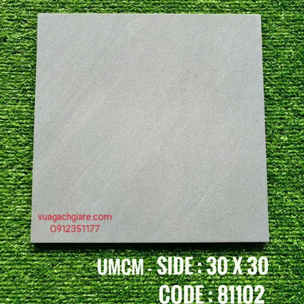 Gạch Men 30x30 Lát Nền Toilet Giá Rẻ xám xi măng U81102