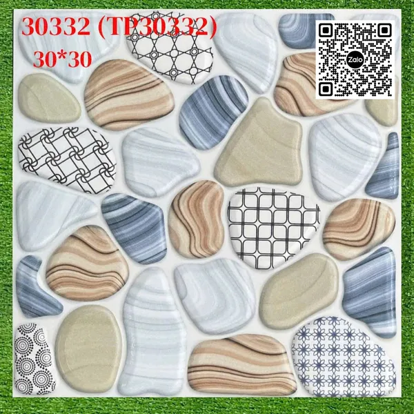 Gạch Men Mờ 30x30 Ốp Lát đá sỏi 30332