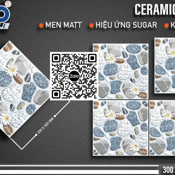Gạch Men Mờ 30x30 Ốp Lát đá sỏi FC340