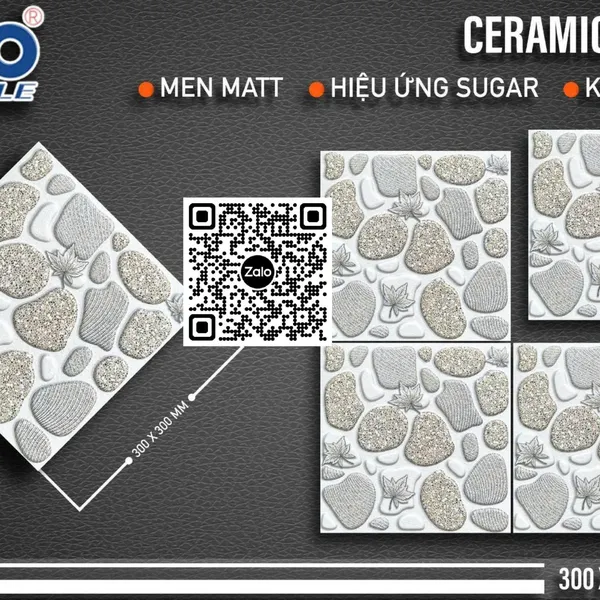 Gạch Men Mờ 30x30 Ốp Lát đá sỏi FC341