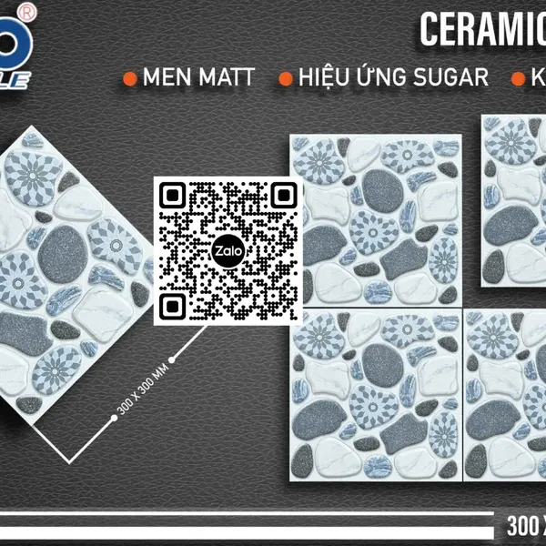 Gạch Men Mờ 30x30 Ốp Lát đá sỏi FC342