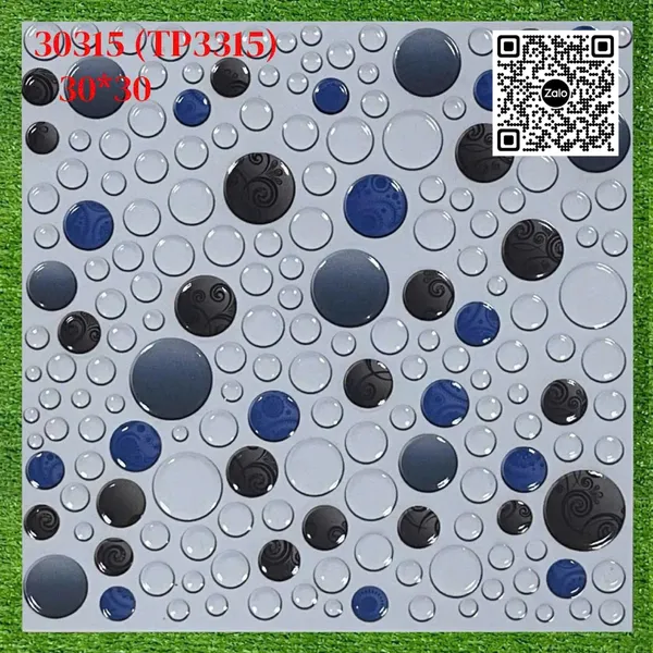 Gạch Men Mờ 30x30 Ốp Lát hình tròn lớn nhỏ 30315