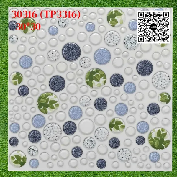 Gạch Men Mờ 30x30 Ốp Lát hình tròn lớn nhỏ 30316