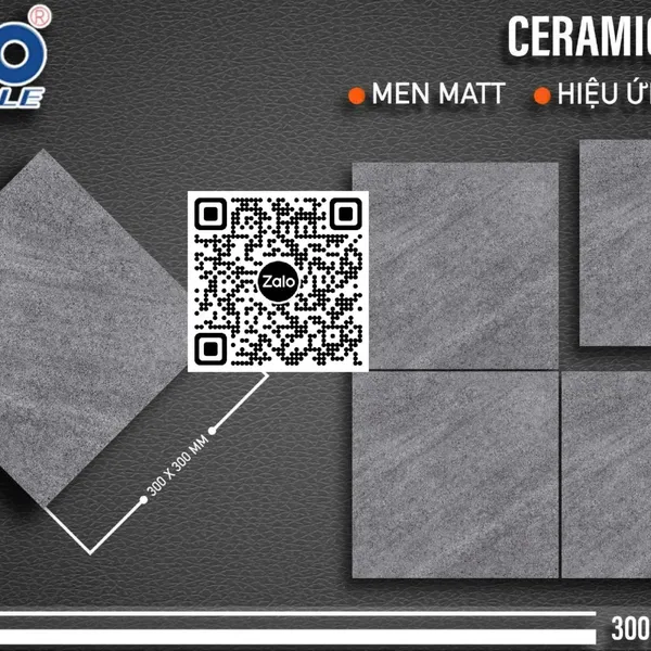 Gạch Men Mờ 30x30 Ốp Lát màu xám FC335