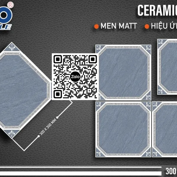 Gạch Men Mờ 30x30 Ốp Lát màu xám FC336