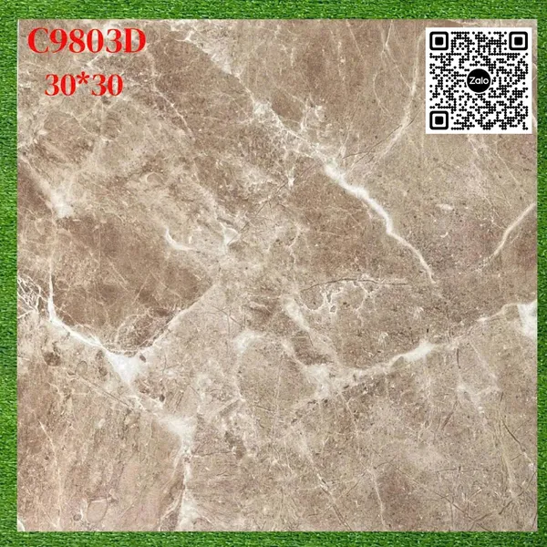 Gạch Men Mờ 30x30 Ốp Lát nâu vân trắng C9803D