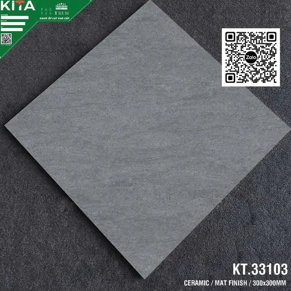 Gạch Men 30x30 Ốp Lát Toilet màu xám 33103
