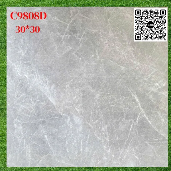 Gạch Men Mờ 30x30 Ốp Lát xám vân trắng C9808D